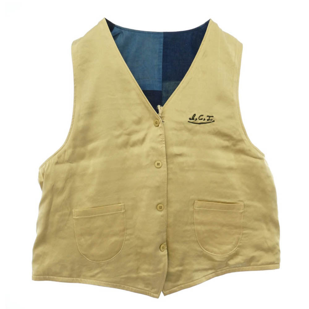 VISVIM ビズビム 26AW 0226905013018 NEWFOLK VEST ニューフォーク リバーシブル デニム ベスト インディゴブルー系 2【美品】【中古】