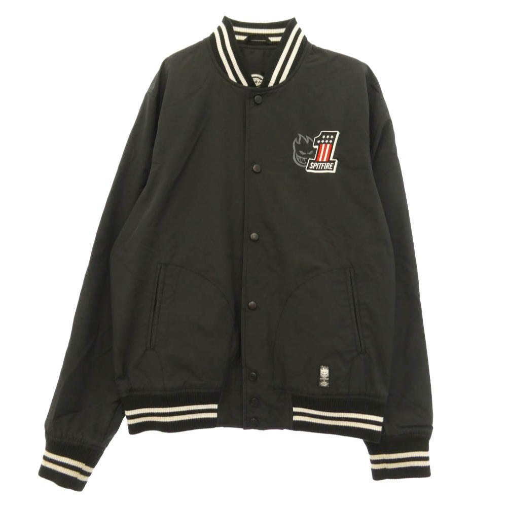 スピットファイアー Dickies ディッキーズ バーシティジャケット ナイロン スタジャン ブラック系 M【中古】