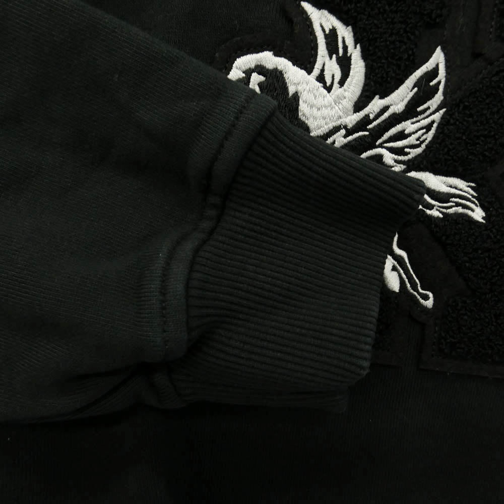 KITH キス 22SS KHM030311 Vintage Crewneck Shadow ヴィンテージ クルーネック シャドウ ロゴ ワッペン プルオーバー スウェット トレーナー ブラック系 L【中古】