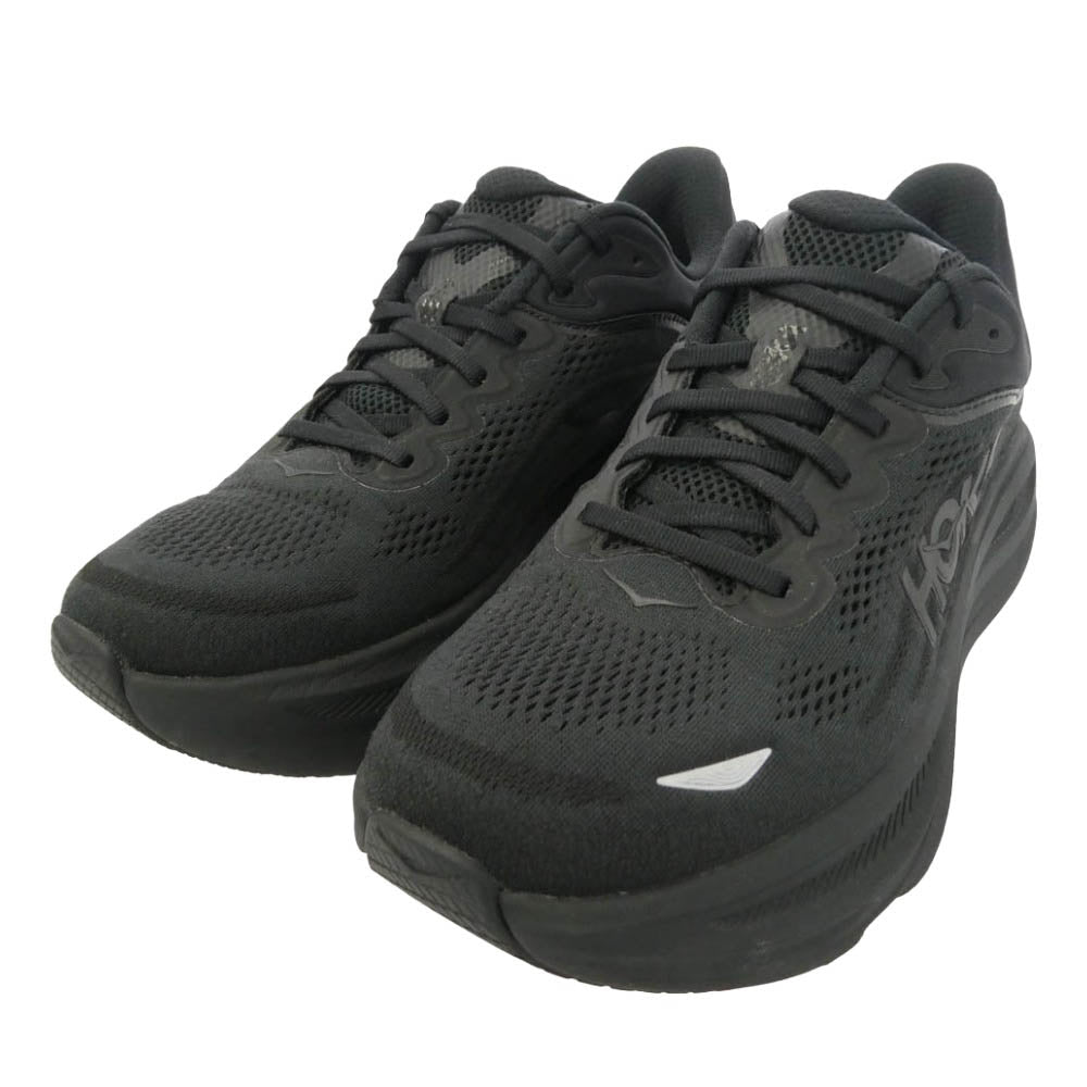 HOKA ONE ONE ホカ オネオネ 1162011 Bondi 9 ボンダイ9 ローカット スニーカー ランニングシューズ ブラック系 28cm【中古】