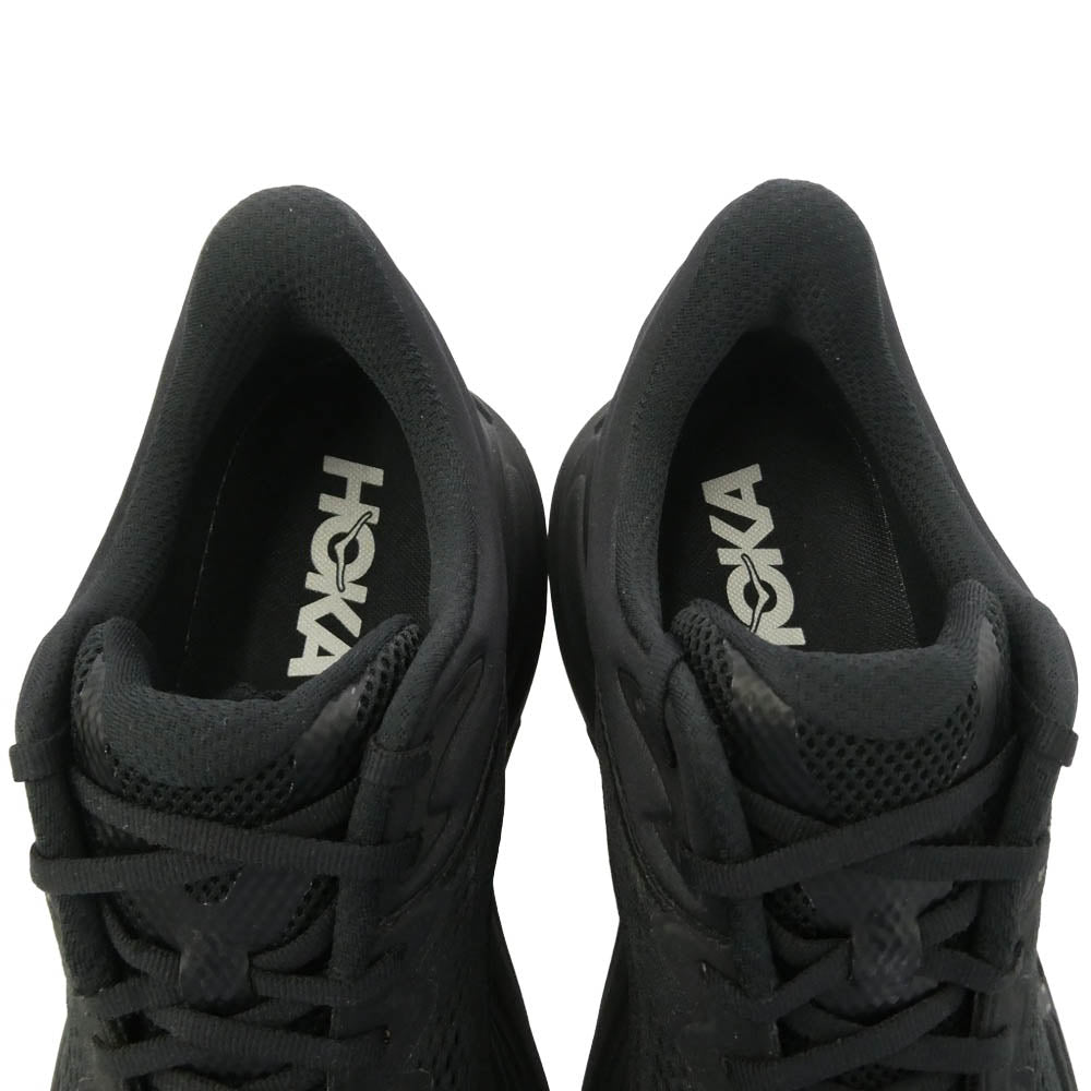 HOKA ONE ONE ホカ オネオネ 1162011 Bondi 9 ボンダイ9 ローカット スニーカー ランニングシューズ ブラック系 28cm【中古】