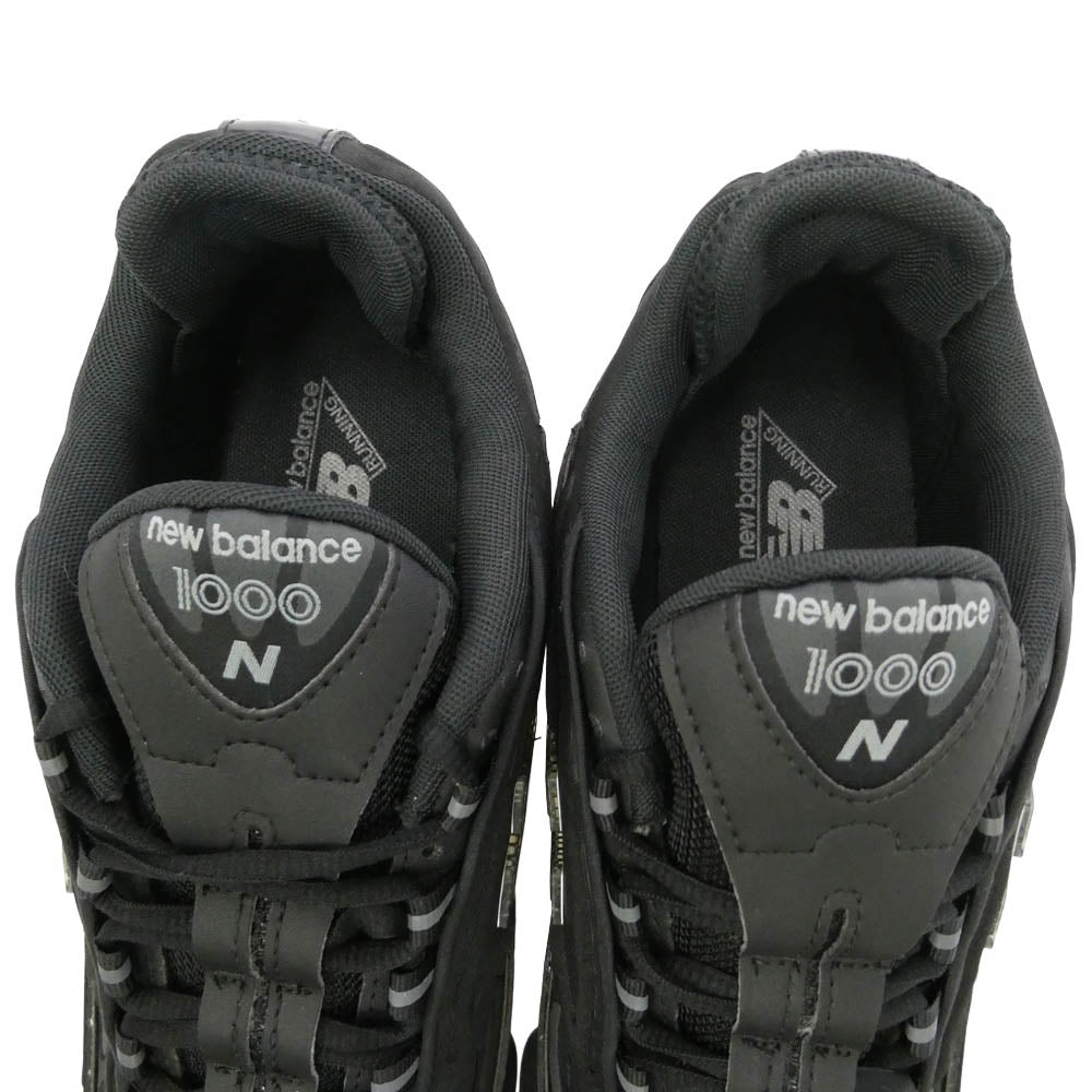 NEW BALANCE ニューバランス M1000DB BLACK オールブラック ローカット スニーカー トレーニングシューズ ブラック系 28cm【新古品】【未使用】【中古】