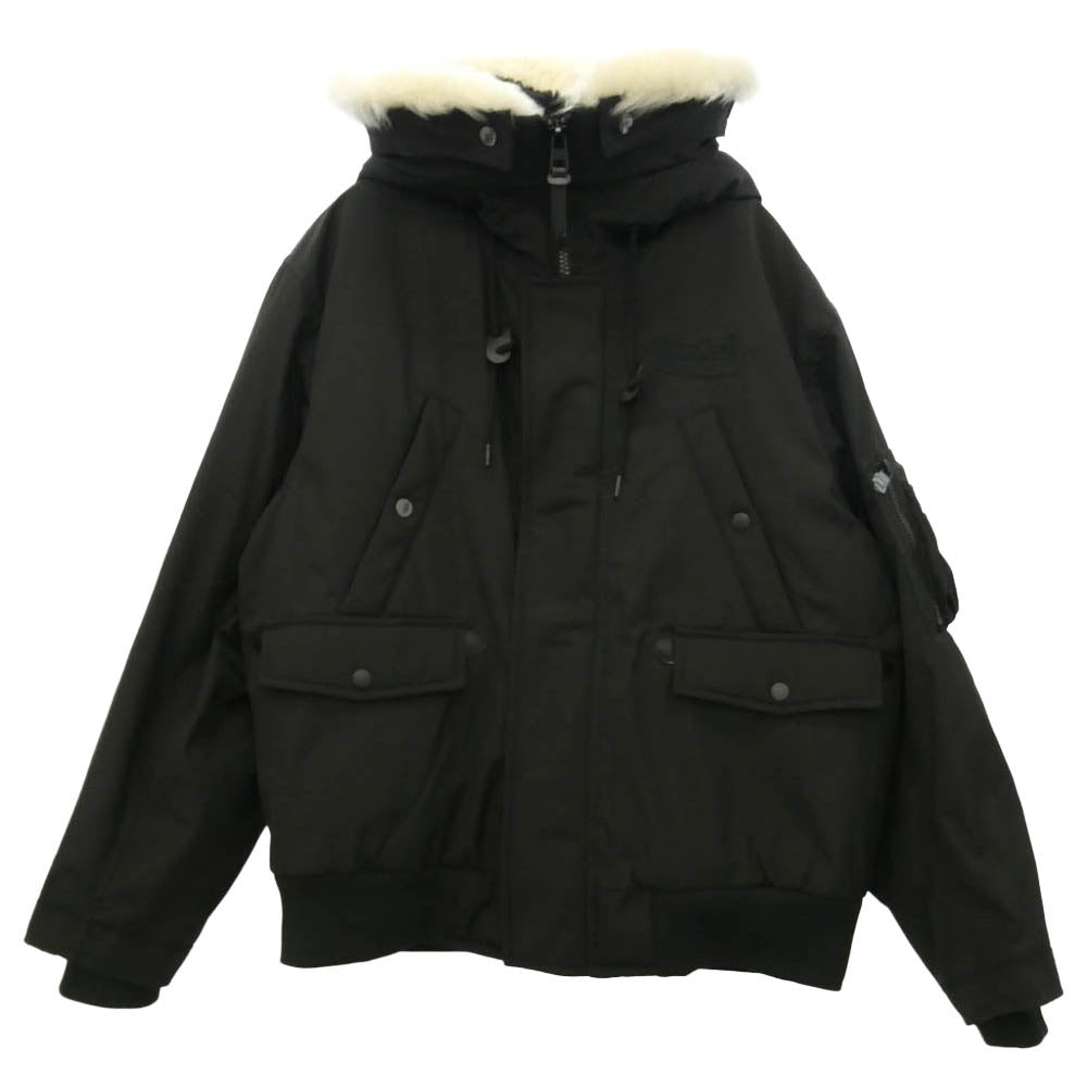 COACH コーチ CE337 SHORT PARKA ファー ジップアップ ショート パーカー フライトジャケット ブラック系 M【新古品】【未使用】【中古】