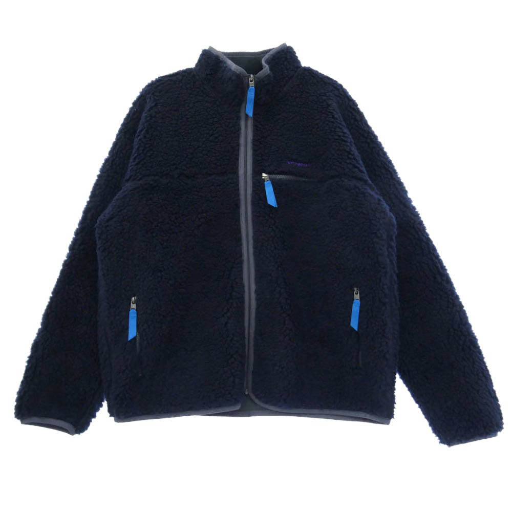patagonia パタゴニア 20535FA24 Natural Blend Retro Cardigan ナチュラル ブレンド レトロ ジップアップ カーディガン フリースジャケット ネイビー系 L【中古】