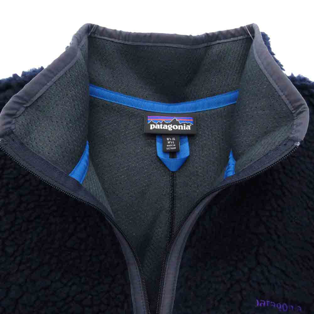 patagonia パタゴニア 20535FA24 Natural Blend Retro Cardigan ナチュラル ブレンド レトロ ジップアップ カーディガン フリースジャケット ネイビー系 L【中古】