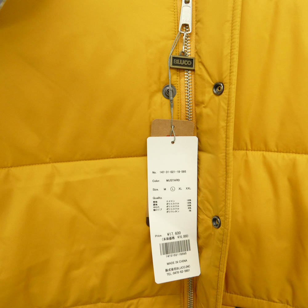 BLUCO WORK GARMENT ブルコ 147-31-021-18-595 RACING JACKET レーシング ジャケット イエロー系 L【新古品】【未使用】【中古】