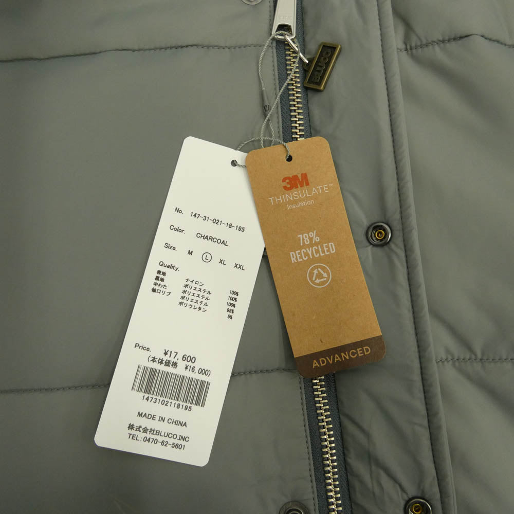 BLUCO WORK GARMENT ブルコ 147-31-021-18-195 RACING JACKET レーシング ジャケット グレー系 L【新古品】【未使用】【中古】