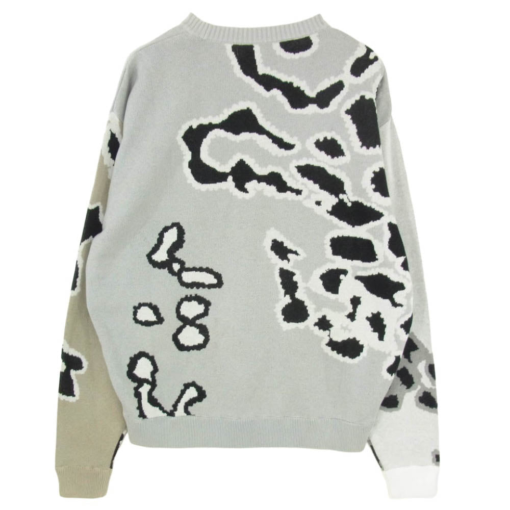 BAL バル JACQUARD COTTON CREWNECK SWEATER ジャカード コットン クルーネック セーター ニット グレー系 L【中古】