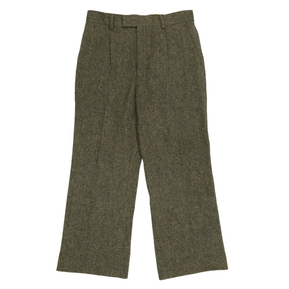 AURALEE オーラリー 24AW A24AP04LS LAMA SHETLAND WOOL TWEED SLACKS ラマ シェットランド ウール ツイード センタープレス ワイド テーパード スラックス グレー系 4【中古】