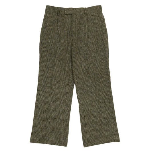 AURALEE オーラリー 24AW A24AP04LS LAMA SHETLAND WOOL TWEED SLACKS ラマ シェットランド ウール ツイード センタープレス ワイド テーパード スラックス グレー系 4【中古】