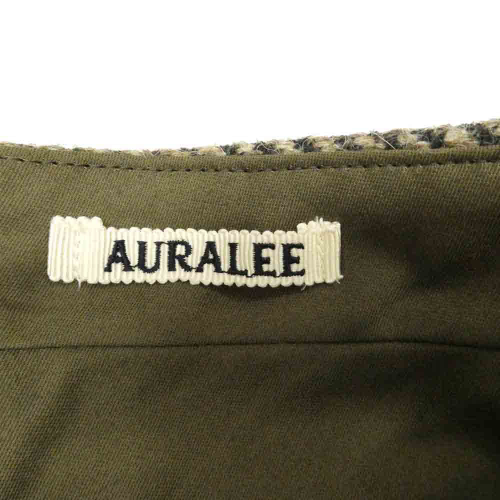 AURALEE オーラリー 24AW A24AP04LS LAMA SHETLAND WOOL TWEED SLACKS ラマ シェットランド ウール ツイード センタープレス ワイド テーパード スラックス グレー系 4【中古】