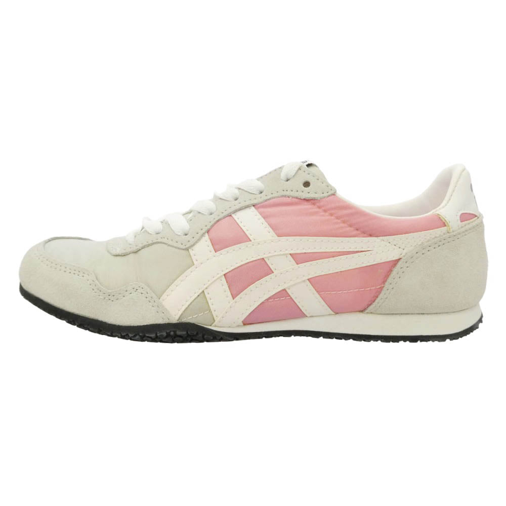 ONITSUKA TIGER オニツカタイガー 1183A744-020 SERRANO セラーノ GLACIER GREY/WHITE ローカット スニーカー グレー系 ピンク系 23.5cm【極上美品】【中古】