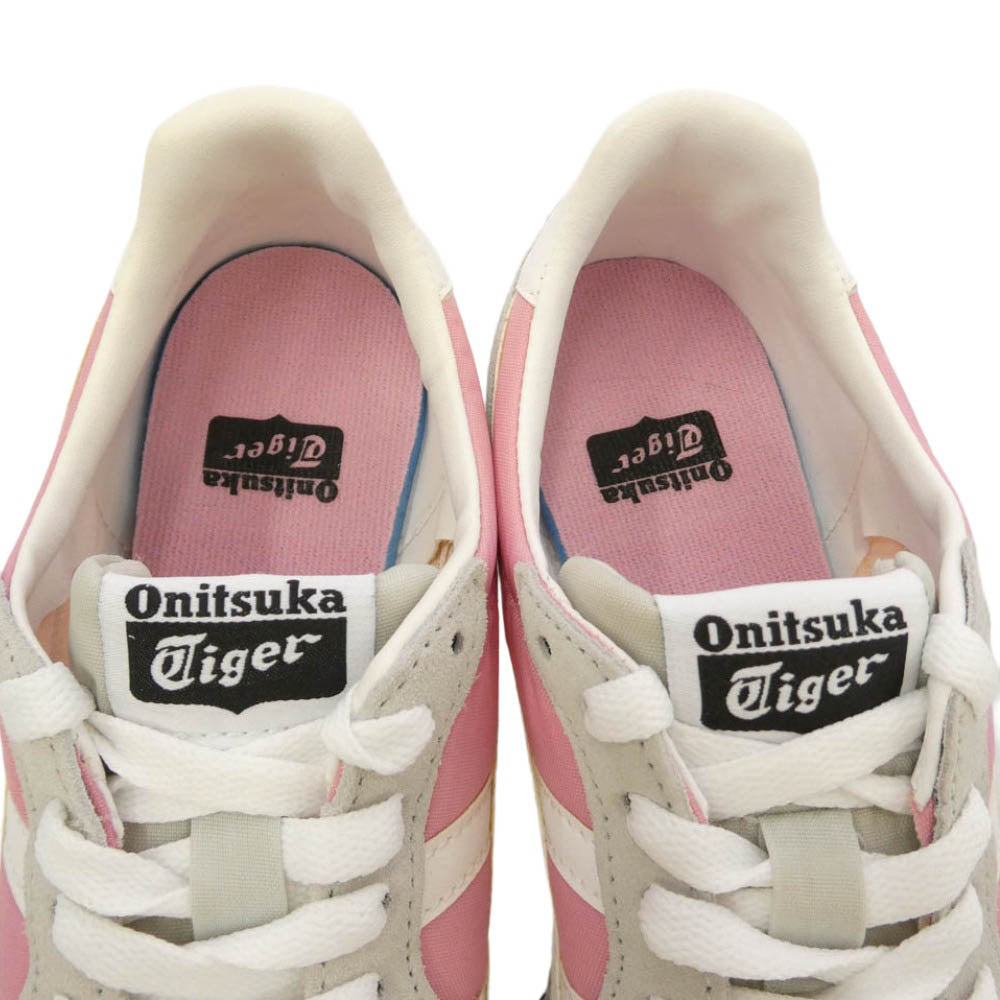 ONITSUKA TIGER オニツカタイガー 1183A744-020 SERRANO セラーノ GLACIER GREY/WHITE ローカット スニーカー グレー系 ピンク系 23.5cm【極上美品】【中古】