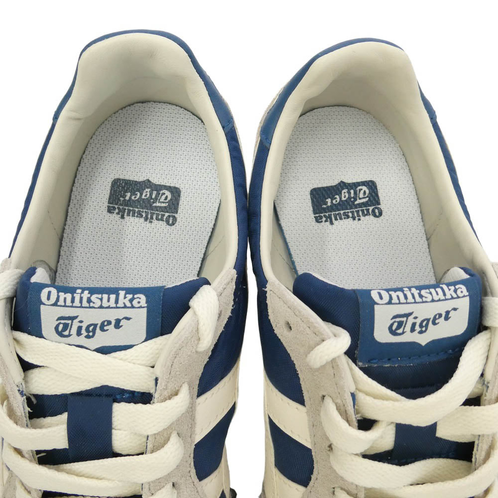 ONITSUKA TIGER オニツカタイガー 1183B400-406 SERRANO セラーノ MAKO BLUE/CREAM ローカット スニーカー ネイビー系 グレー系 24cm【極上美品】【中古】