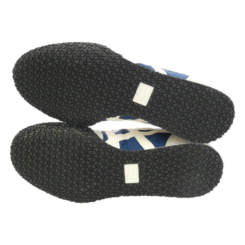 ONITSUKA TIGER オニツカタイガー 1183B400-406 SERRANO セラーノ MAKO BLUE/CREAM ローカット スニーカー ネイビー系 グレー系 24cm【極上美品】【中古】