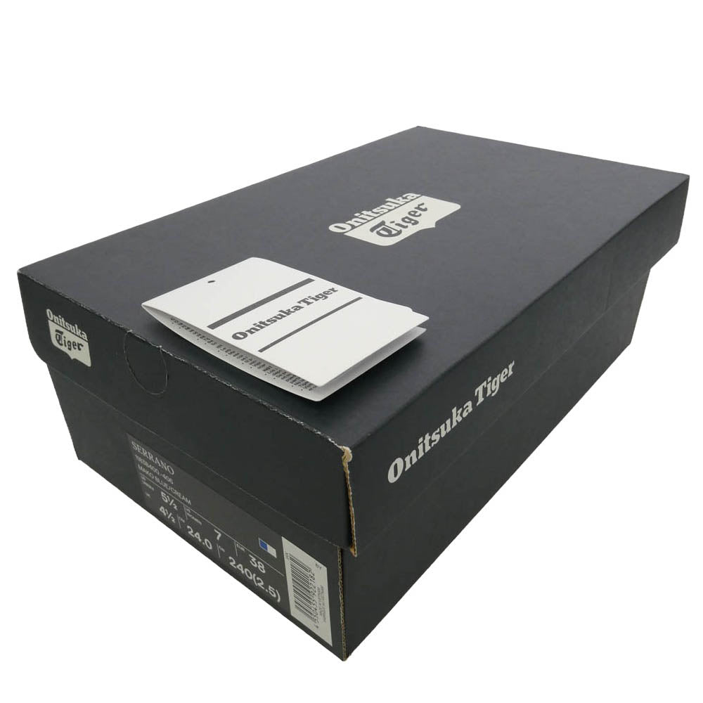 ONITSUKA TIGER オニツカタイガー 1183B400-406 SERRANO セラーノ MAKO BLUE/CREAM ローカット スニーカー ネイビー系 グレー系 24cm【極上美品】【中古】