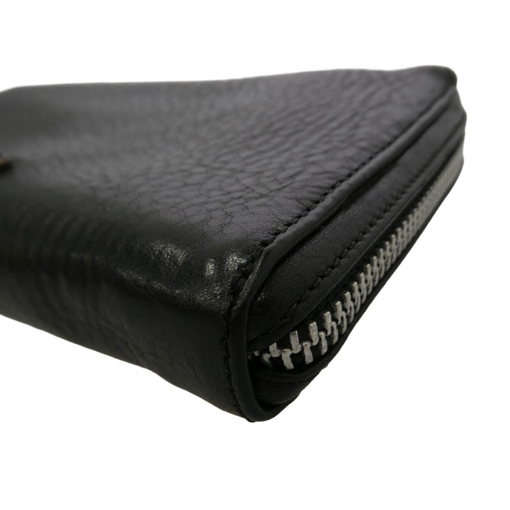 CHROME HEARTS クロムハーツ（原本無） REC F ZIP #2 SCRL LABEL スクロールラベル ダガージップ ロングウォレット 長財布 ブラック系【中古】