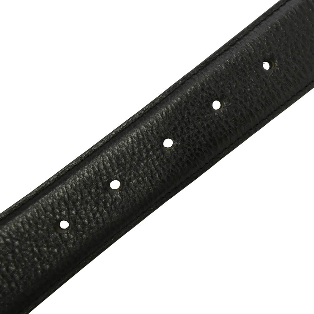 CHROME HEARTS クロムハーツ（原本有） 34サイズ 1.5 STRAP 1.5inch スクロールレーベルリベッツ レザー ベルト ブラック系 34【中古】