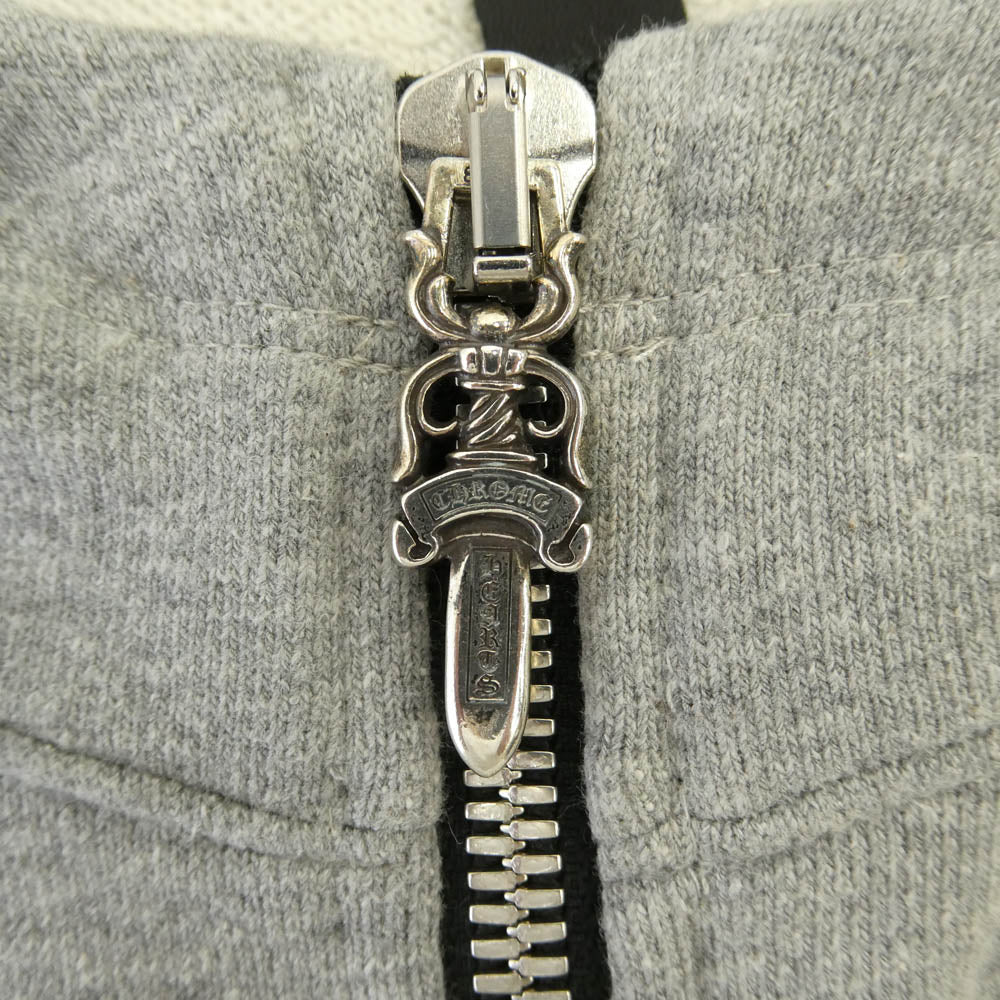 CHROME HEARTS クロムハーツ（原本無） ユナイテッドアローズ購入レシート付属 Y NOT CHプラスパッチ付き ダガー ジップアップ パーカー グレー系 S【美品】【中古】