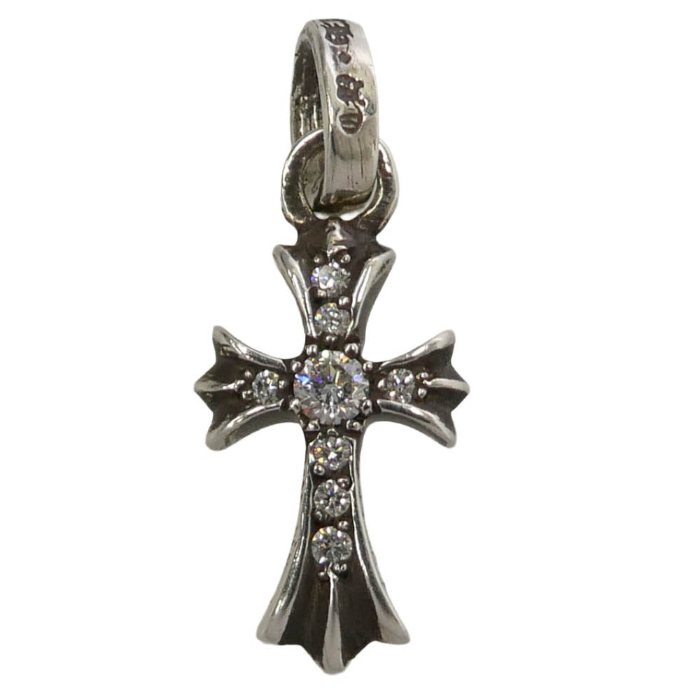 CHROME HEARTS クロムハーツ（原本有） ユナイテッドアローズ購入レシート付属 CRS BBYFAT P DMND ベイビーファットクロス PAVEダイヤ ペンダントトップ シルバー系【中古】