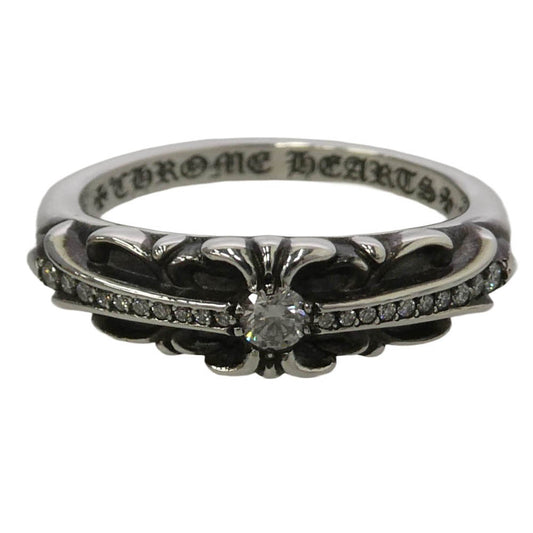 CHROME HEARTS クロムハーツ（原本有） ユナイテッドアローズ購入レシート付属 BABY CLSC P D ベイビークラシック フローラルクロス PAVEダイヤ リング シルバー系 18号【中古】