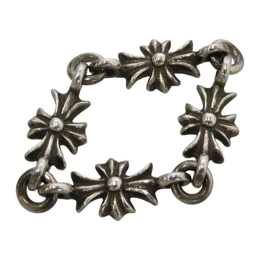 CHROME HEARTS クロムハーツ（原本無） RING TNY E CH PLS タイニーECHプラス ピンクサファイヤ リング シルバー系 レッド系 約9号【中古】