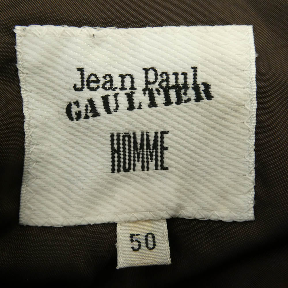 JEAN-PAUL GAULTIER ジャンポールゴルチエ JPG HOMME archive アーカイブ ウールメルトン スーパーロング ライダース トレンチコート ブラック系 50【中古】