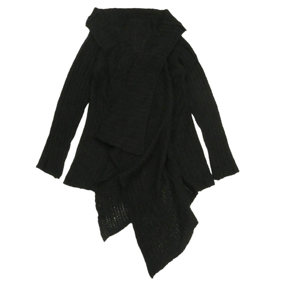 CHROME HEARTS クロムハーツ（原本無） 2613-304-3203 CH Plus Leather Patch Cashmere Knit Cardigan CHプラス レザーパッチ カシミヤ混 ニット カーディガン ブラック系 OS【中古】