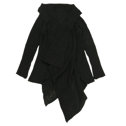 CHROME HEARTS クロムハーツ（原本無） 2613-304-3203 CH Plus Leather Patch Cashmere Knit Cardigan CHプラス レザーパッチ カシミヤ混 ニット カーディガン ブラック系 OS【中古】