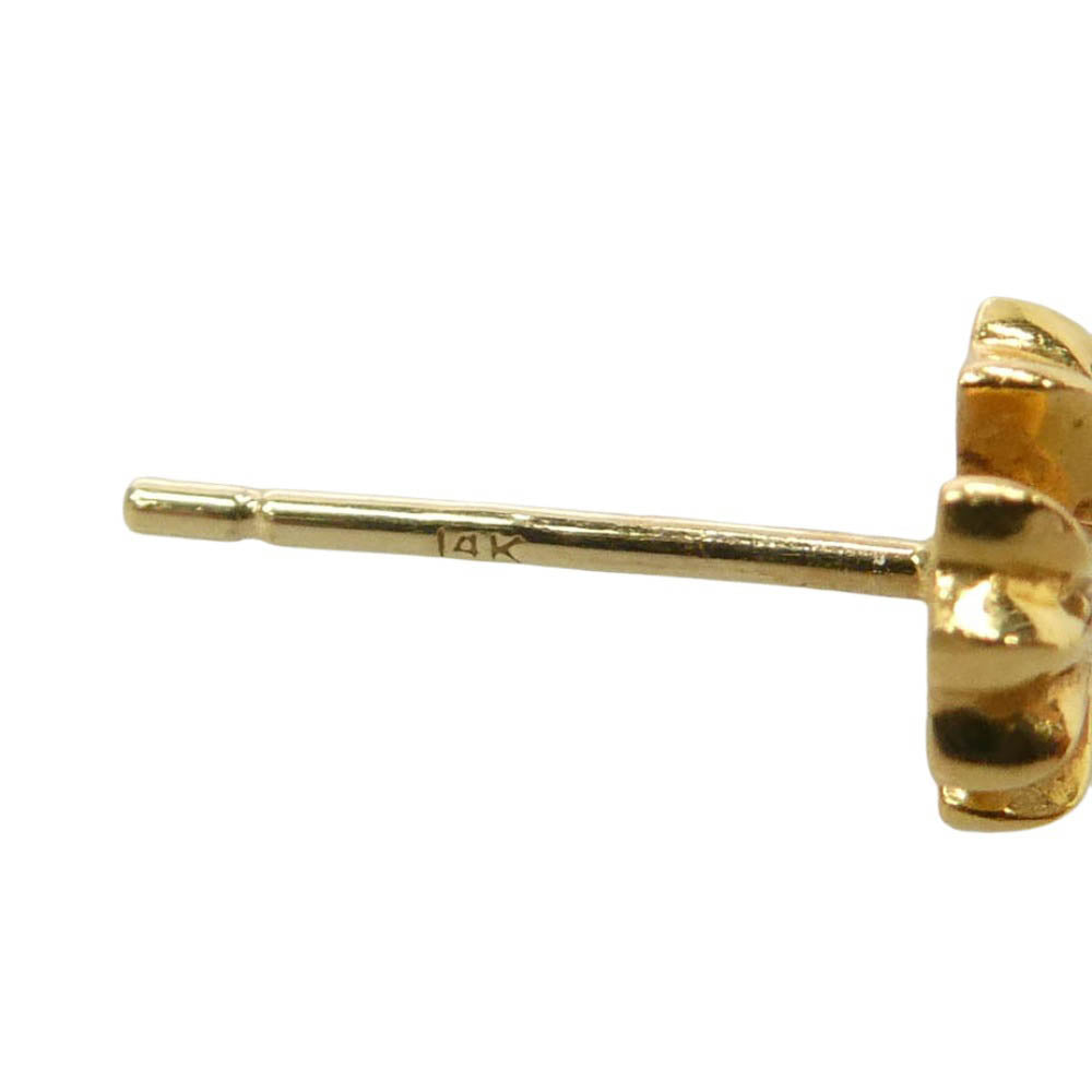 CHROME HEARTS クロムハーツ（原本無） 22K CH CRS 2 FAT P/DIA CHクロス ファットスタッド パヴェダイヤ ピアス ゴールド系【中古】