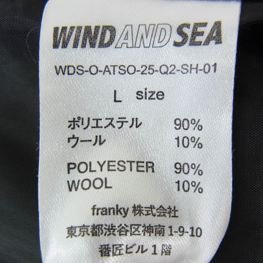 WIND AND SEA ウィンダンシー 25SS WDS-O-ATSO-25-Q2-SH-01 Plaid Pattern Zip Shirts brown プラッド パターン ジップ シャツ ブラウン ベージュ系 ブラウン系 L【中古】