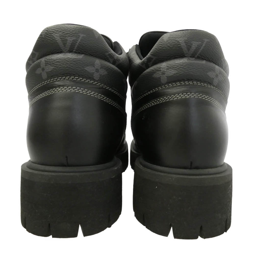 LOUIS VUITTON ルイ・ヴィトン 1AIZM8 モノグラム ロゴ リミックス アンクル レザー ブーツ ブラック系 10【中古】