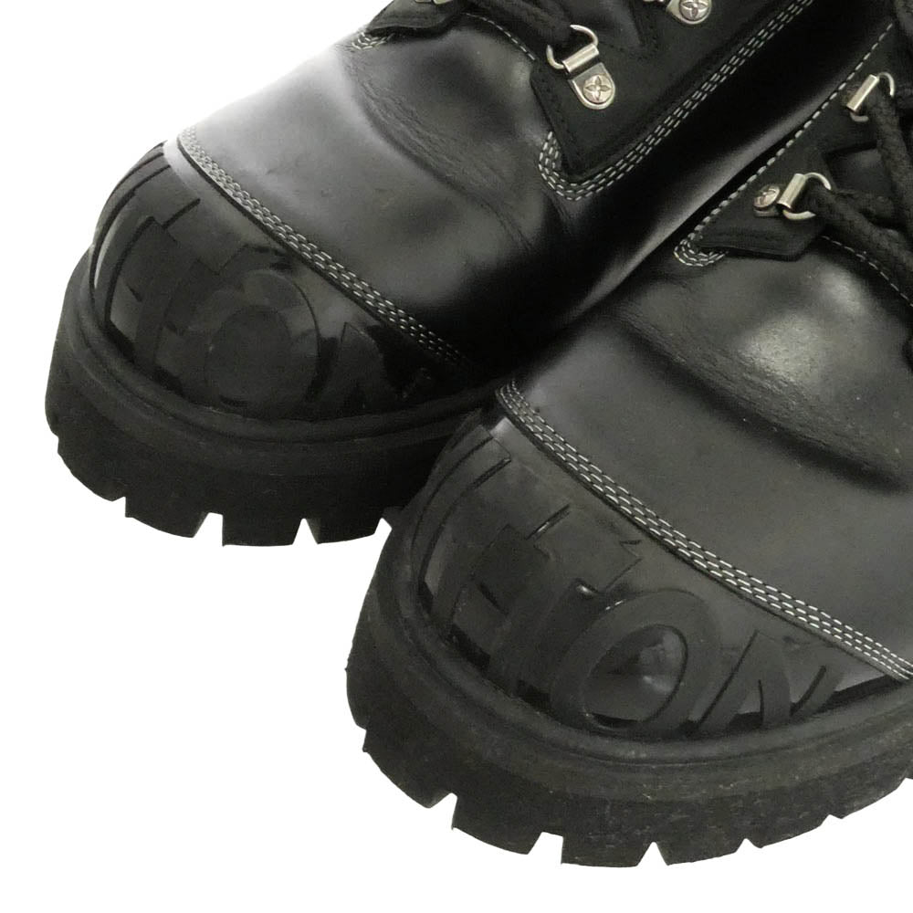 LOUIS VUITTON ルイ・ヴィトン 1AIZM8 モノグラム ロゴ リミックス アンクル レザー ブーツ ブラック系 10【中古】