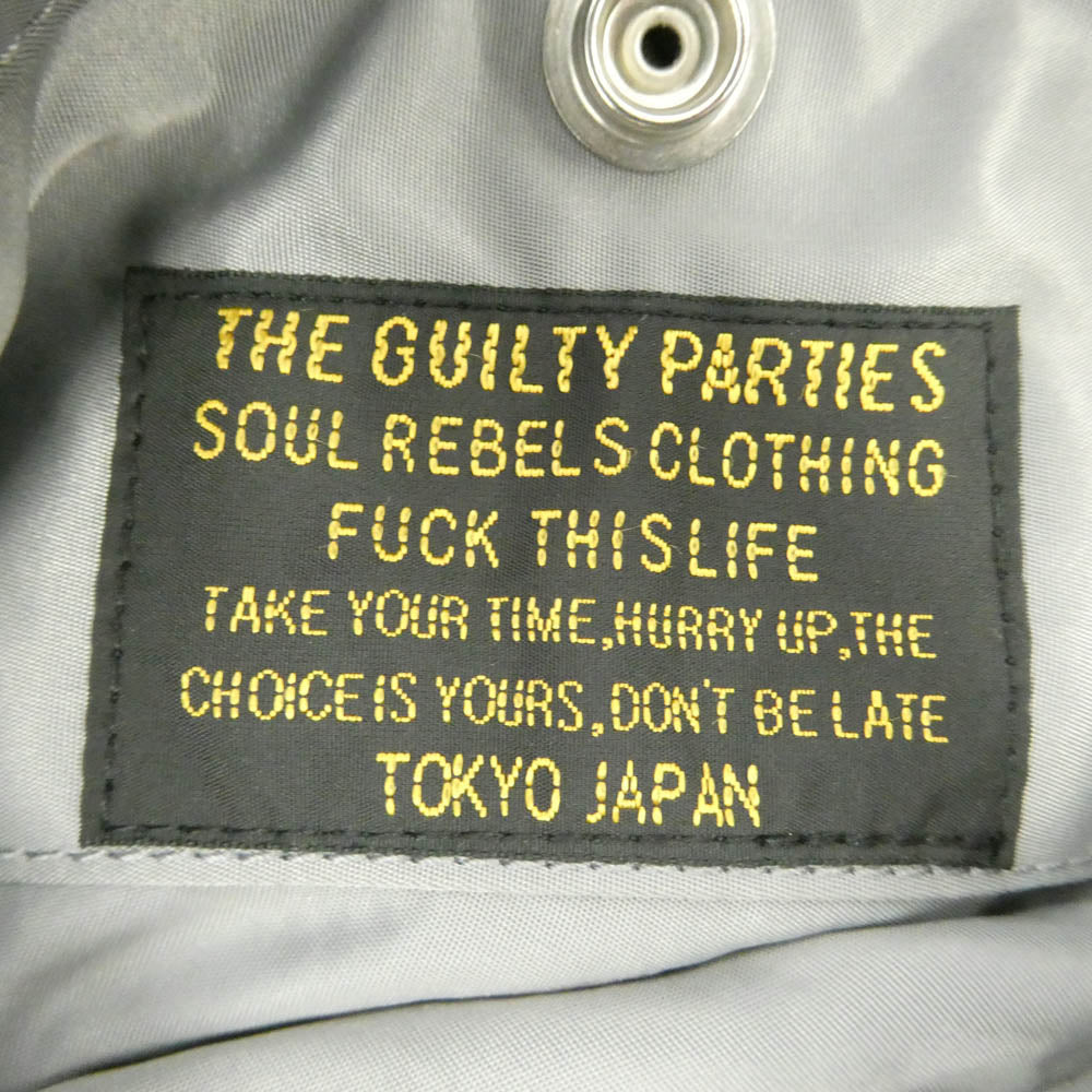 WACKO MARIA ワコマリア 23AW 23FW-WMO-ML02 MA-1 FLIGHT JACKET ロゴ刺繍 フライト ボンバージャケット グレー系 S【中古】
