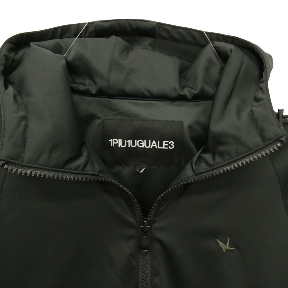 1piu1uguale3 ウノピュウノウグァーレトレ SRC302-SPO202 113 SPORT HYBRID RELUX ZIP PARKA スポーツ ハイブリッド リラックス ジップパーカー フーデッドジャケット ブラック系 4【美品】【中古】