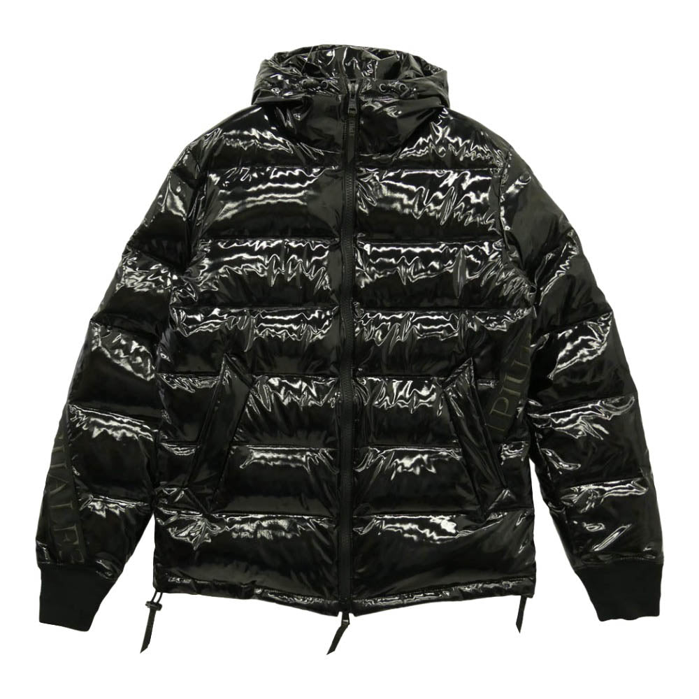 1piu1uguale3 ウノピュウノウグァーレトレ SPORT SRC301-SPO015 HOODED JK RIBBON TAPE フーデッド 中綿パデッド ジャケット ブラック系 99【美品】【中古】