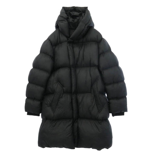 1piu1uguale3 ウノピュウノウグァーレトレ MRC171-NYN062 PADDING WRAP HOODED 中綿パディング フーデッド ラップ コート ブラック系 4【美品】【中古】