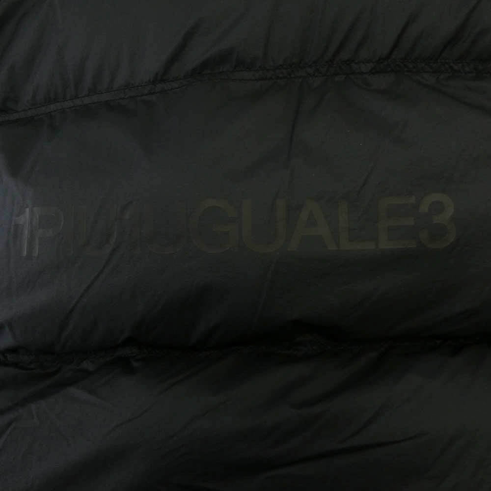 1piu1uguale3 ウノピュウノウグァーレトレ MRC171-NYN062 PADDING WRAP HOODED 中綿パディング フーデッド ラップ コート ブラック系 4【美品】【中古】