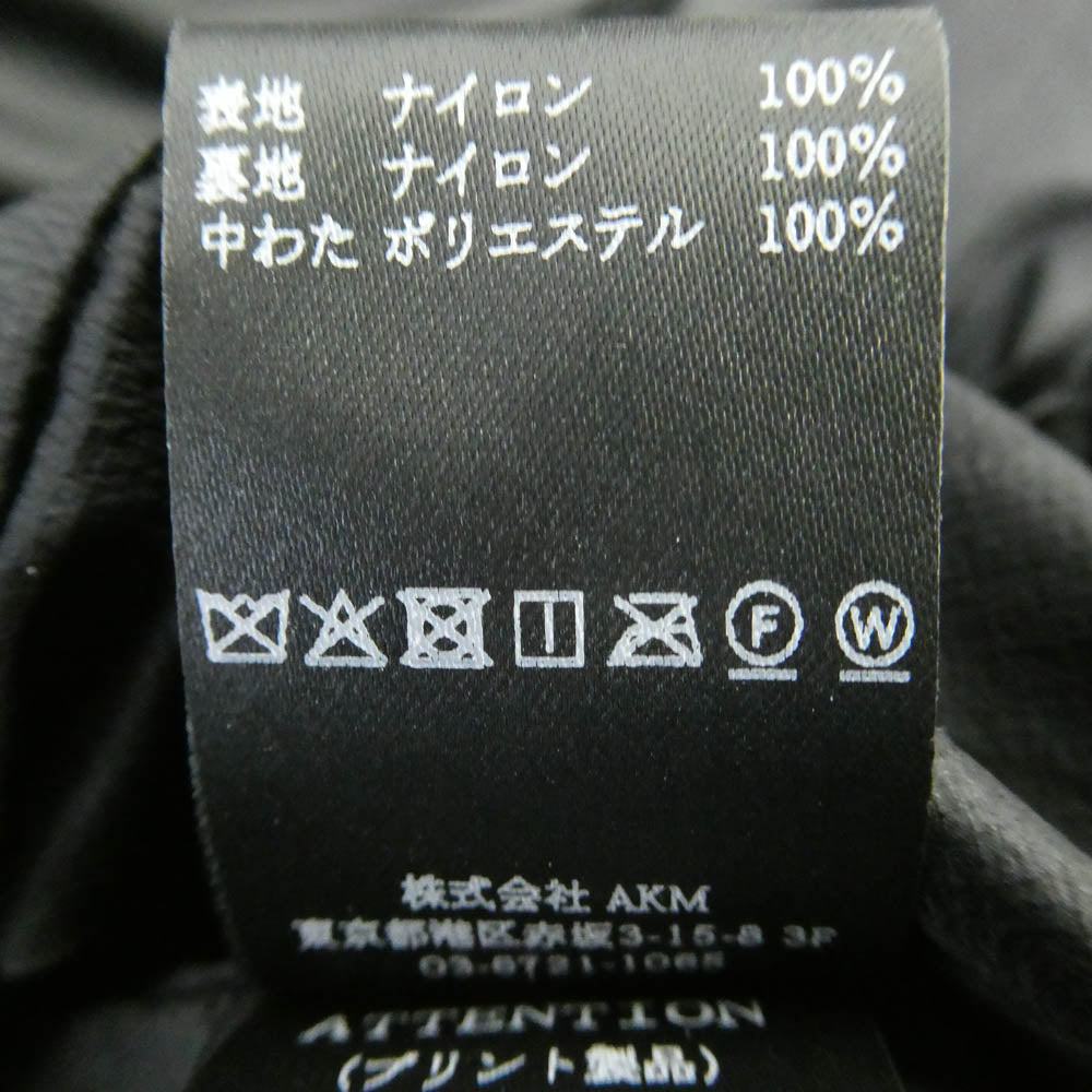 1piu1uguale3 ウノピュウノウグァーレトレ MRC171-NYN062 PADDING WRAP HOODED 中綿パディング フーデッド ラップ コート ブラック系 4【美品】【中古】