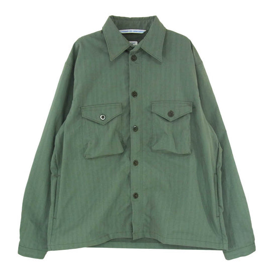 ネセサリー オア アンネセサリー 90012203 N.O.UN WATCH SHIRT Sage ウォッチ ミリタリー シャツ ジャケット セージ カーキ系 2【中古】