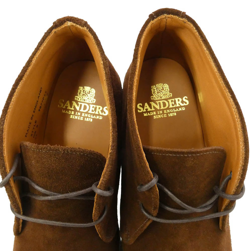 SANDERS サンダース 9877PSS BRIT CHUKKA POLO SNUFF ブリット チャッカ ポロ スナッフ スエード チャッカ ブーツ ブラウン系 27cm【中古】