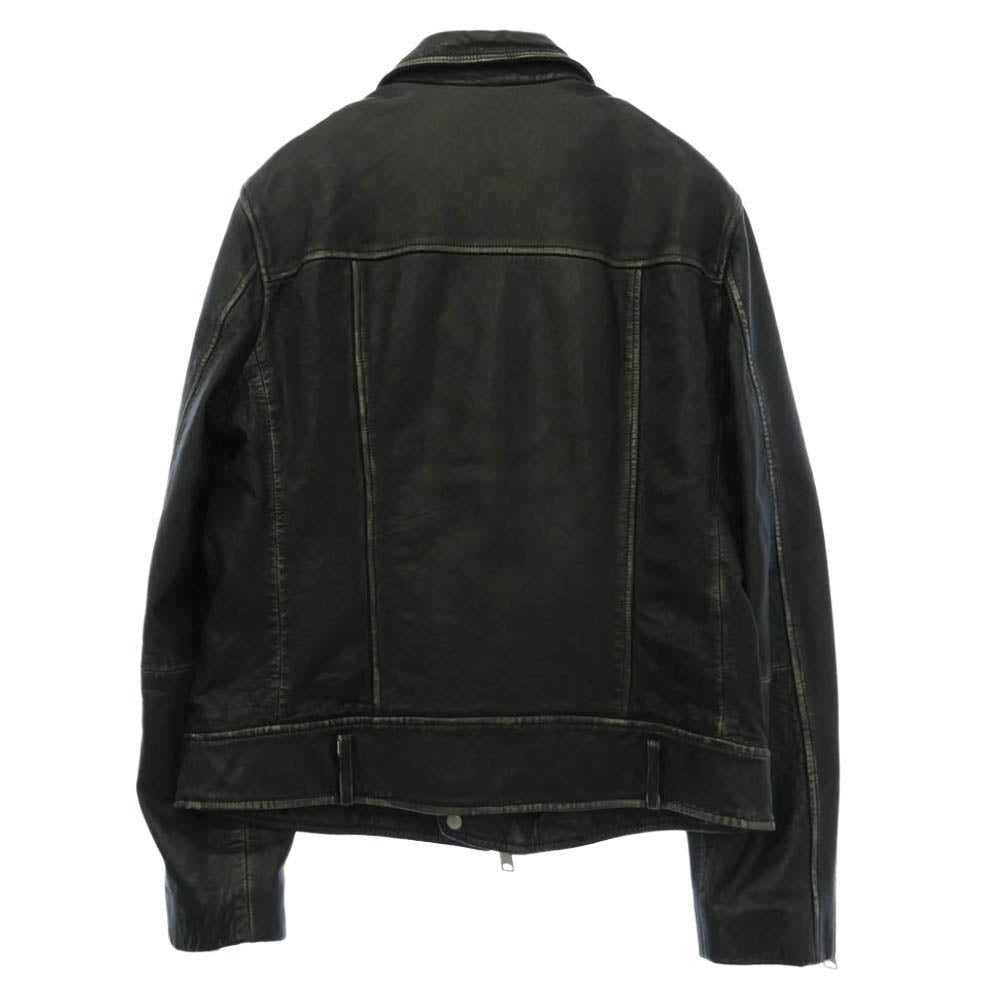 ALLSAINTS オールセインツ HAWLEY BIKER レザー ダブルライダースジャケット ブラック系 L【美品】【中古】