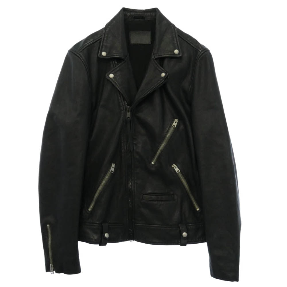ALLSAINTS オールセインツ MUIR BIKER レザー ダブルライダースジャケット ブラック系 L【美品】【中古】