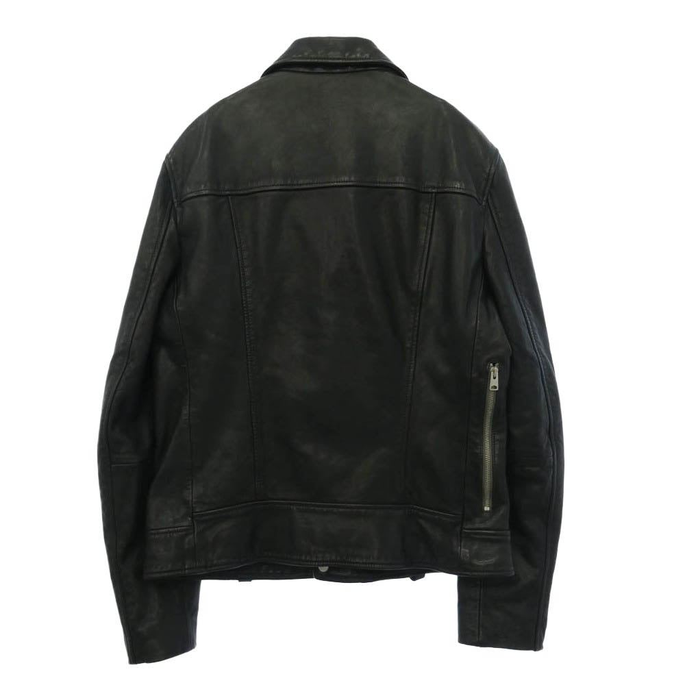 ALLSAINTS オールセインツ MUIR BIKER レザー ダブルライダースジャケット ブラック系 L【美品】【中古】