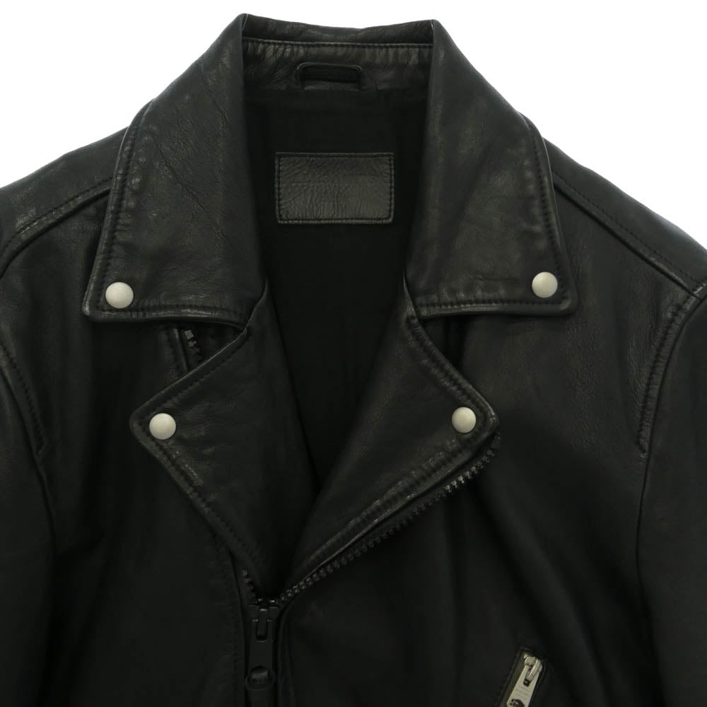 ALLSAINTS オールセインツ MUIR BIKER レザー ダブルライダースジャケット ブラック系 L【美品】【中古】