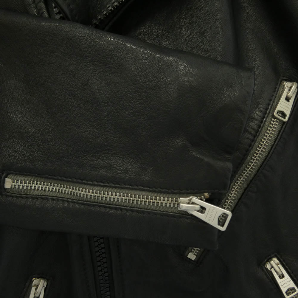 ALLSAINTS オールセインツ MUIR BIKER レザー ダブルライダースジャケット ブラック系 L【美品】【中古】