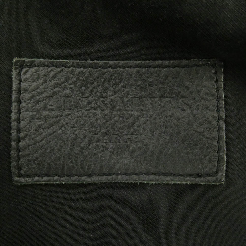 ALLSAINTS オールセインツ MUIR BIKER レザー ダブルライダースジャケット ブラック系 L【美品】【中古】