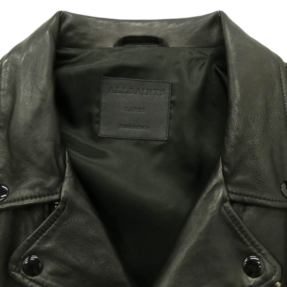 ALLSAINTS オールセインツ VIXON BIKER レザー ダブルライダースジャケット ブラック系 L【美品】【中古】