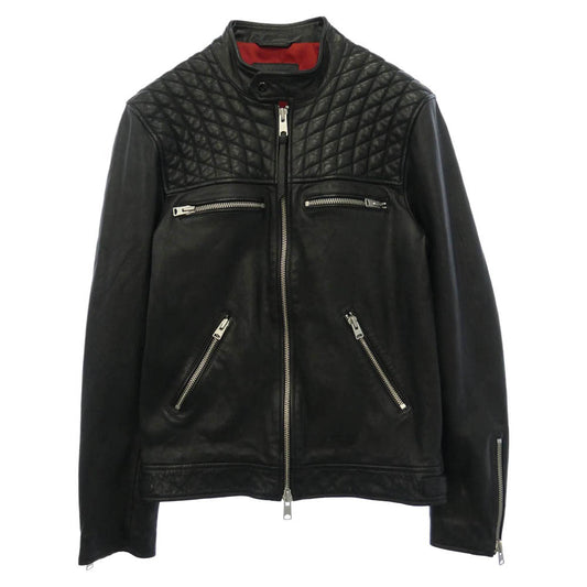 ALLSAINTS オールセインツ AMERSHAM JACKET レザー シングルライダースジャケット ブラック系 L【美品】【中古】