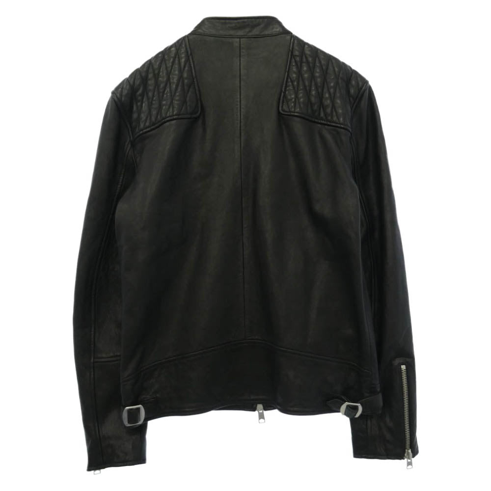 ALLSAINTS オールセインツ AMERSHAM JACKET レザー シングルライダースジャケット ブラック系 L【美品】【中古】